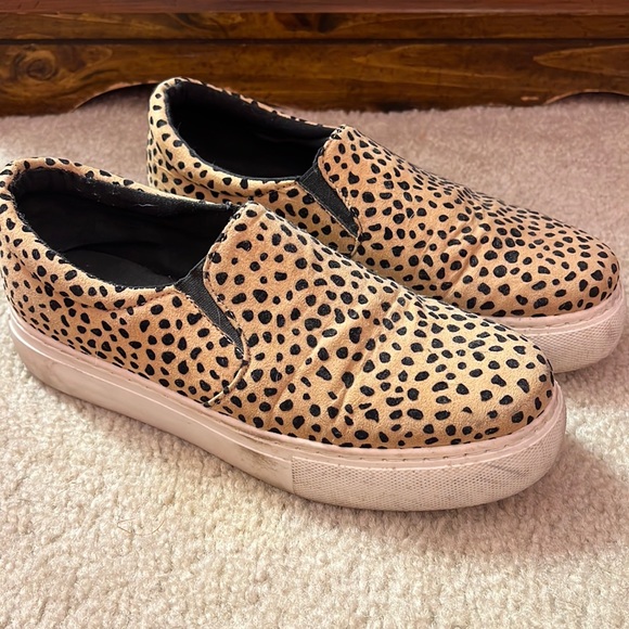 Platform Cheetah Print Slide on Sneakers - Picture 1 of 3